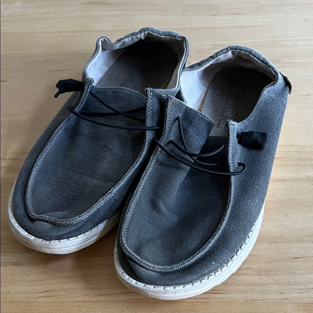Hey Dude Casual Gray Womens  Shoes
